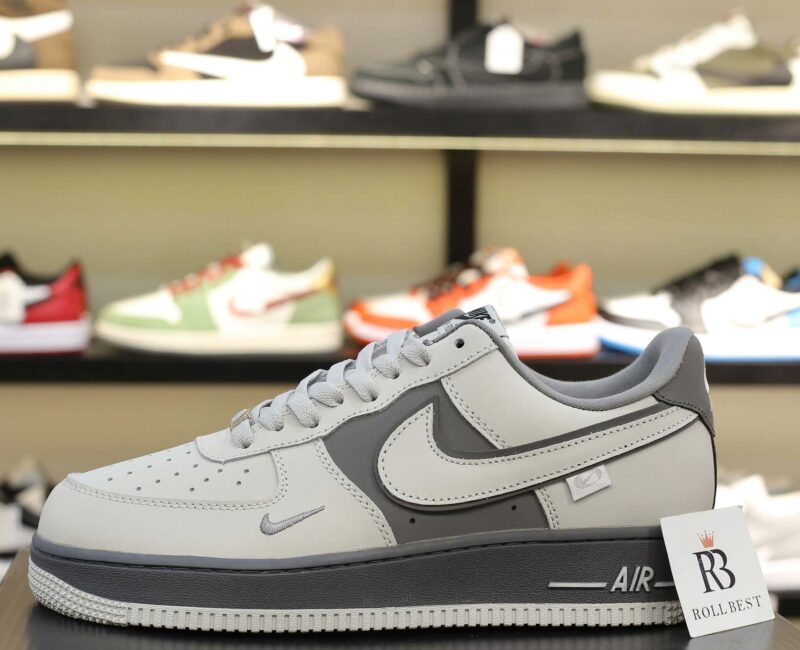 Giày Nike Air Force 1 Double White Grey Shadow Best Quality