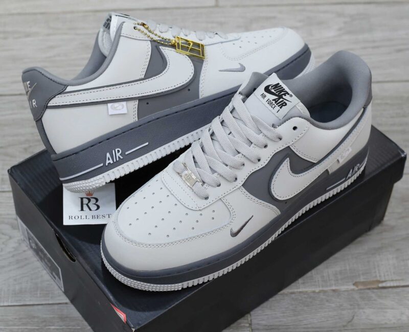 Giày Nike Air Force 1 Double White Grey Shadow Best Quality