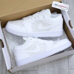 Giày Nike Air Jordan 1 Low ‘Triple White Quilted’ Best Quality