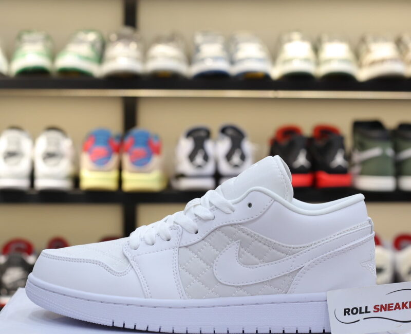 Giày Nike Air Jordan 1 Low ‘Triple White Quilted’ Best Quality