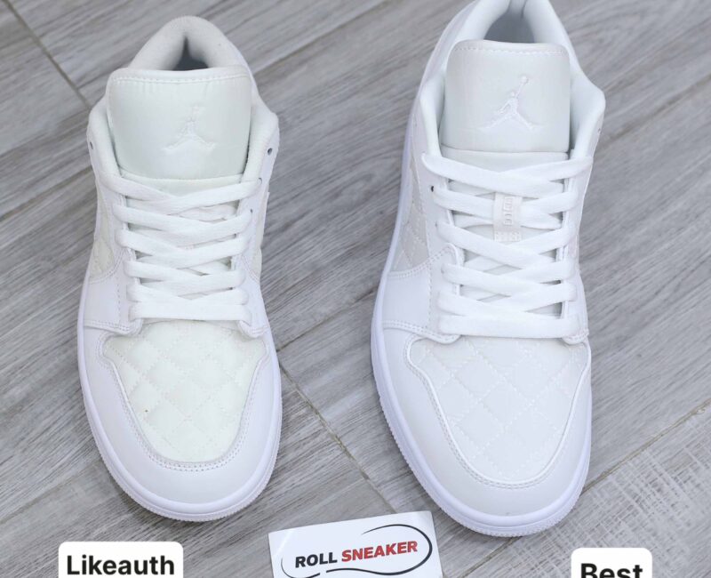 Giày Nike Air Jordan 1 Low ‘Triple White Quilted’ Best Quality