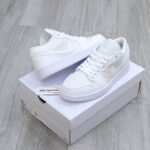 Giày Nike Air Jordan 1 Low ‘Triple White Quilted’ Best Quality