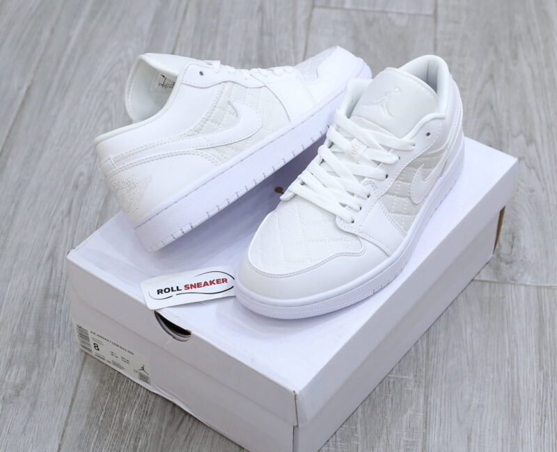 Giày Nike Air Jordan 1 Low ‘Triple White Quilted’ Best Quality