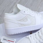 Giày Nike Air Jordan 1 Low ‘Triple White Quilted’ Best Quality