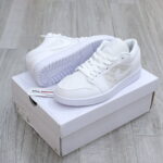 Giày Nike Air Jordan 1 Low ‘Triple White Quilted’ Best Quality