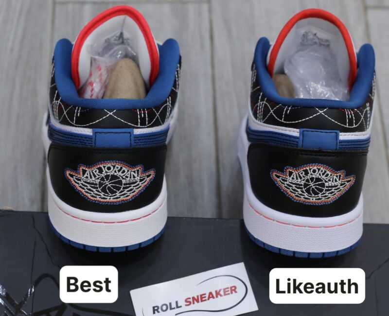 Giày Nike Air Jordan 1 Low ‘White Industrial Blue Siren Red’ Best Quality