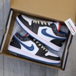 Giày Nike Air Jordan 1 Low ‘White Industrial Blue Siren Red’ Like Auth