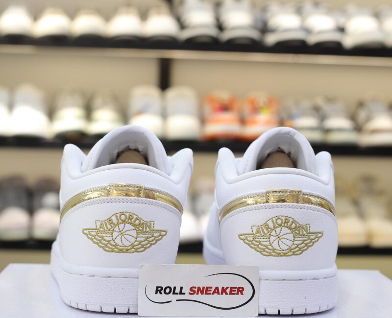 Giày Nike Air Jordan 1 Low White Metallic Gold Best Quality