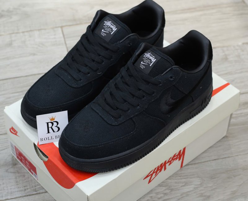 Giày Nike Stussy x Air Force 1 Low ‘Triple Black’ Best Quality