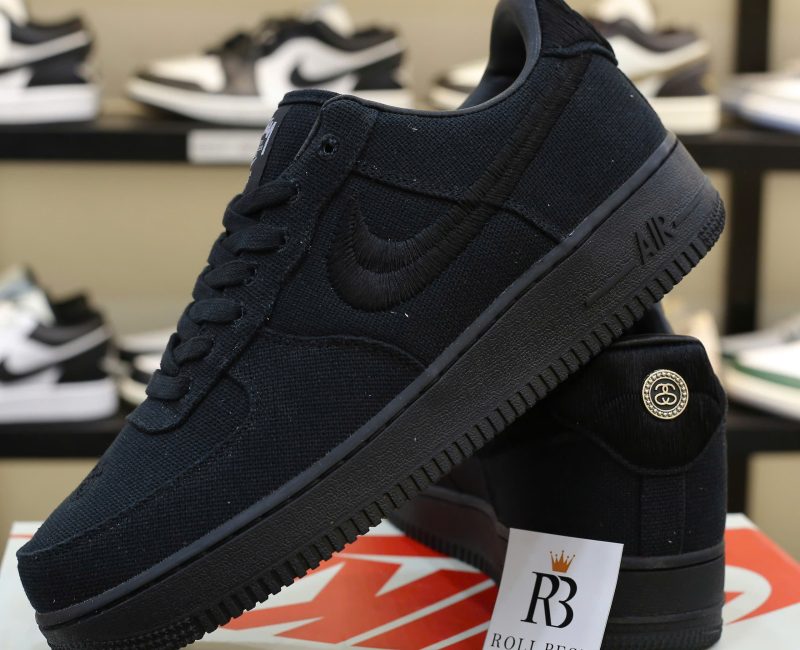 Giày Nike Stussy x Air Force 1 Low ‘Triple Black’ Best Quality