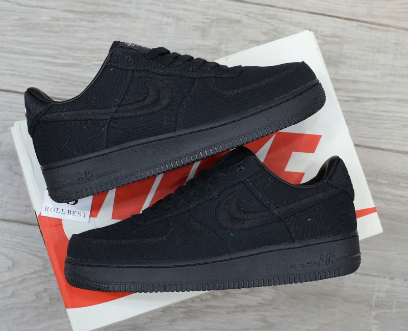 Giày Nike Stussy x Air Force 1 Low ‘Triple Black’ Best Quality