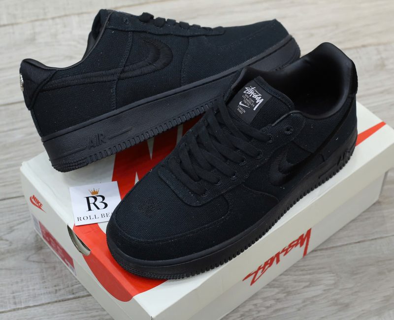 Giày Nike Stussy x Air Force 1 Low ‘Triple Black’ Best Quality