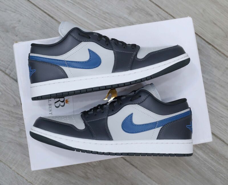 Giày Wmns Air Jordan 1 Low Anthracite Industrial Blue Best Quality