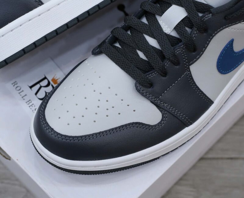 Giày Wmns Air Jordan 1 Low Anthracite Industrial Blue Best Quality