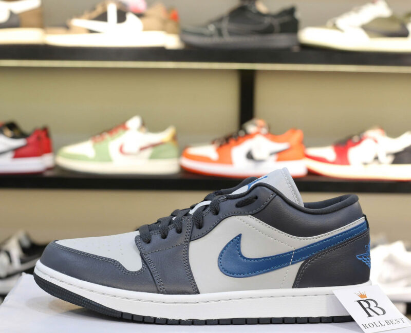 Giày Wmns Air Jordan 1 Low Anthracite Industrial Blue Best Quality