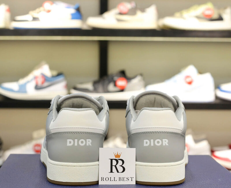 Giày Dior B27 Low Gray White họa tiết vải Dior Oblique Jacquard Best Quality