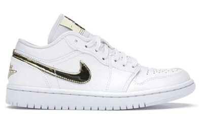 Nike Air Jordan 1 Low White Metallic Gold Best Quality