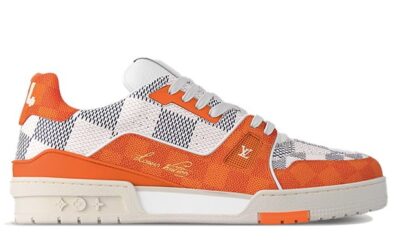 Giày Louis Vuitton LV Trainer #54 Damier Orange Best Quality