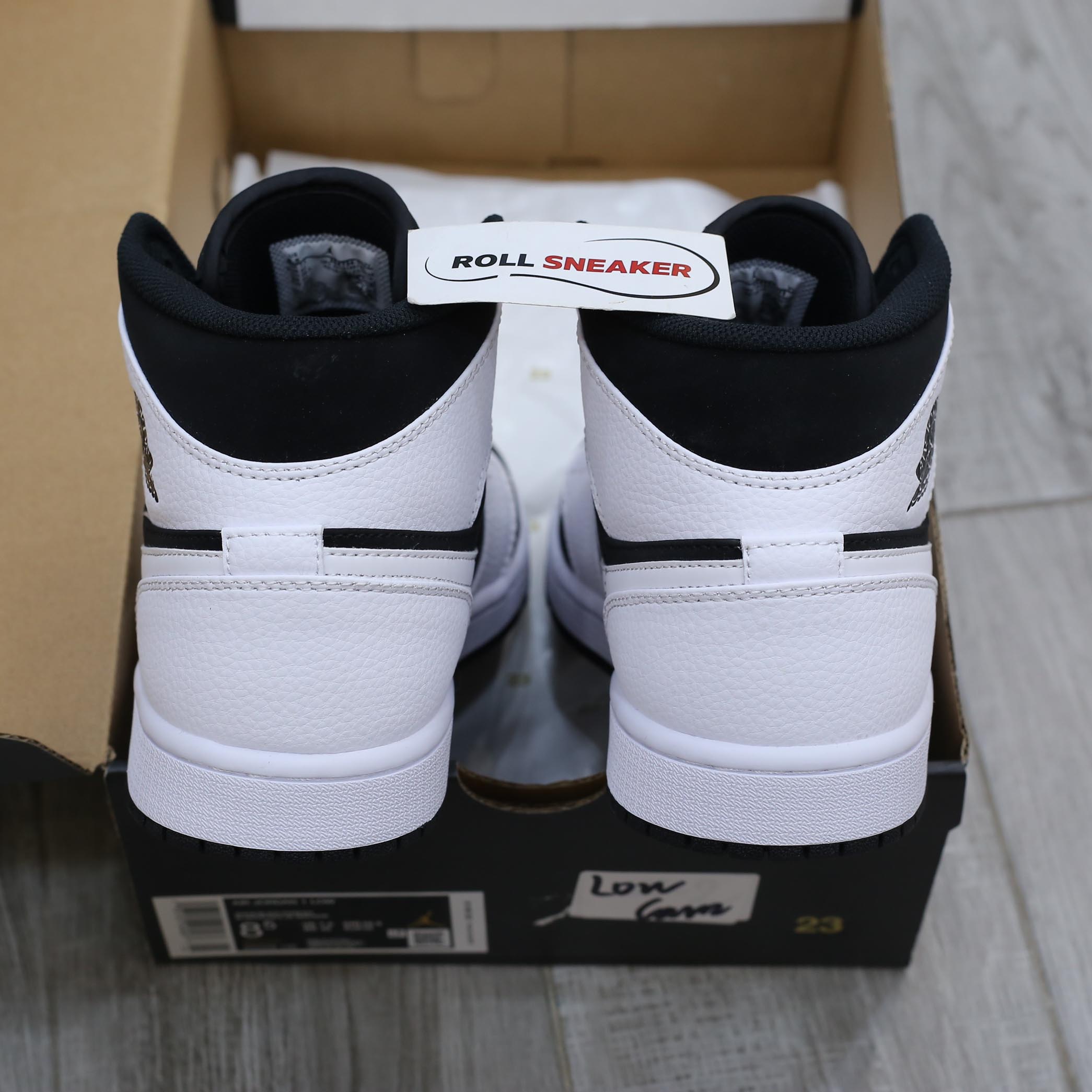 Nike Air Jordan 1 Mid Tuxedo White Black Like Auth
