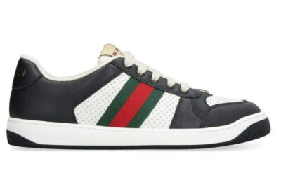 Giày Gucci Screener Black White Leather