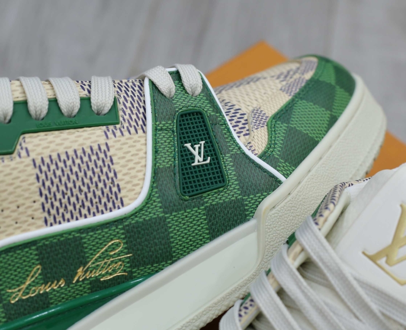 Giày Louis Vuitton LV Trainer #54 Damier Green Best Quality