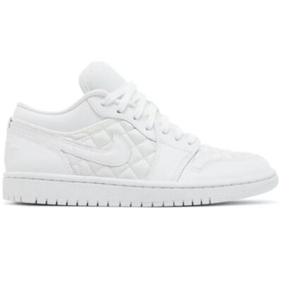 Giày Nike Air Jordan 1 Low ‘Triple White Quilted’ Best Quality