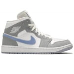 Giày Nike Air Jordan 1 Mid Wolf Grey Aluminum Best Quality