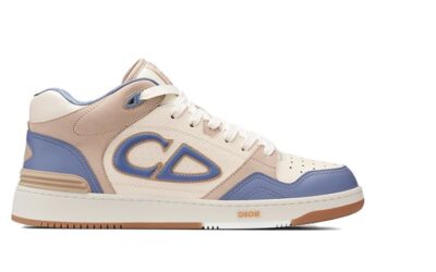 Giày Dior B57 Mid Blue Cream and Beige Suede Like Auth