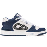 Giày Dior B57 Mid Navy Blue White Dior Oblique Jacquard Like Auth