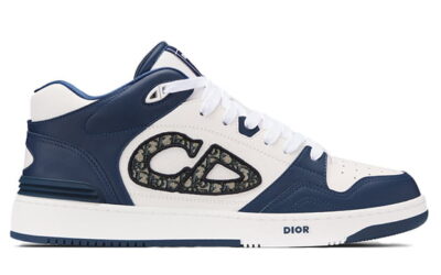 Giày Dior B57 Mid Navy Blue White Dior Oblique Jacquard Like Auth