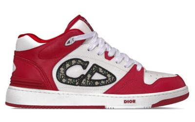 Giày Dior B57 Mid Red White Dior Oblique Jacquard Like Auth