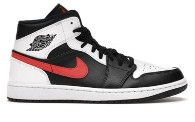 Giày Nike Air Jordan 1 Mid Black Chile Red White Best Quality