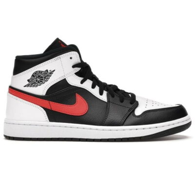 Giày Nike Air Jordan 1 Mid Black Chile Red White Best Quality