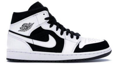 Giày Nike Air Jordan 1 Mid Tuxedo White Black