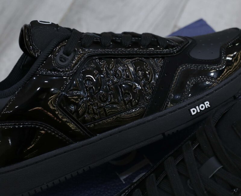 Giày Dior B27 Black Patent Calfskin Dior Oblique Gravity Leather Best Quality