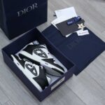 Giày Dior B57 Mid Black and White Dior Oblique Jacquard Like Auth