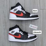 Giày Nike Air Jordan 1 Mid Black Chile Red White Best Quality