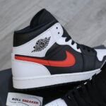 Giày Nike Air Jordan 1 Mid Black Chile Red White Best Quality