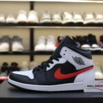 Giày Nike Air Jordan 1 Mid Black Chile Red White Best Quality