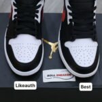 Giày Nike Air Jordan 1 Mid Black Chile Red White Best Quality