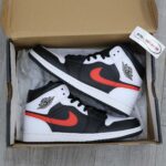 Giày Nike Air Jordan 1 Mid Black Chile Red White Best Quality