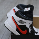 Giày Nike Air Jordan 1 Mid Black Chile Red White Best Quality