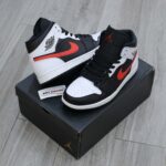 Giày Nike Air Jordan 1 Mid Black Chile Red White Best Quality