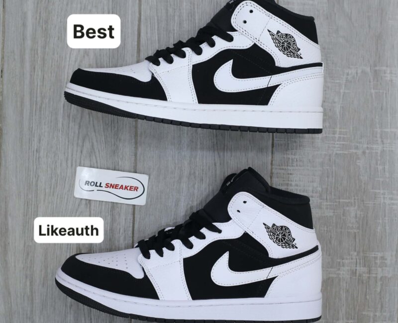 Giày Nike Air Jordan 1 Mid Tuxedo White Black Best Quality