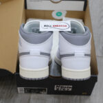 Giày Nike Air Jordan 1 ‘Mid White Stealth’ Like Auth