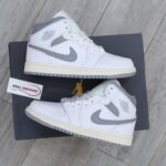 Giày Nike Air Jordan 1 ‘Mid White Stealth’ Like Auth