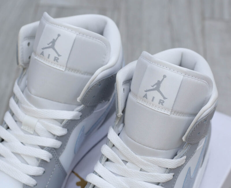 Giày Nike Air Jordan 1 Mid Wolf Grey Aluminum Best Quality