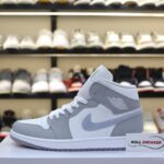 Giày Nike Air Jordan 1 Mid Wolf Grey Aluminum Best Quality