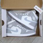 Giày Nike Air Jordan 1 Mid Wolf Grey Aluminum Best Quality