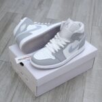 Giày Nike Air Jordan 1 Mid Wolf Grey Aluminum Best Quality